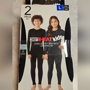 NEW 32 Degrees Kids Heat Set - Black LARGE